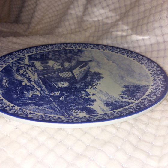 Image 1 of Delfts blauw sierbord  seizoen de herfst