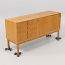 Scandinavisch eikenhouten dressoir gestempeld Bodafors, Bertil Fridhagen, Zweden, 1963