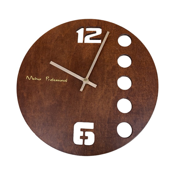 Image 1 of Grande horloge murale en bois, Mebus, Allemagne, années 1990