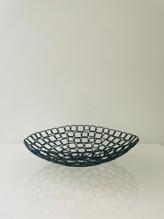 Image 1 of Bol design noir mat en maillons métalliques