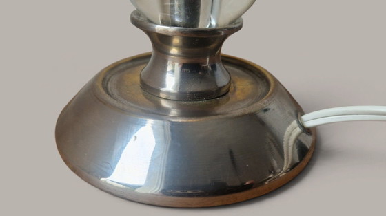 Modernist Glass and Metal Lamp - Jacques ADNET Style - 1950s – Table lamps (photo 5 of 15)