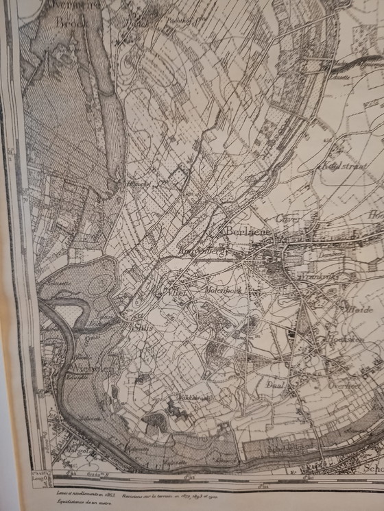 Image 1 of Authentic map of Zele and Berlare from 1922