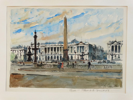 Parijs, Place de la Concorde, P. E. Cambier (1914-2000)