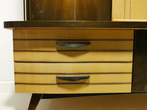 Image 1 of Vintage highboard with bar, living room cabinet, 60s, Germany