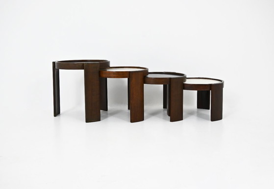 Image 1 of Mesas nido modelo 780 de Gianfranco Frattini para Cassina, década de 1960, juego de 4