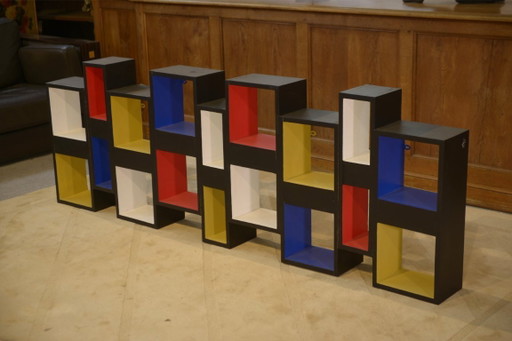 Plank 1960: een hedendaagse picturale interventie in de stijl van Piet Mondrian.