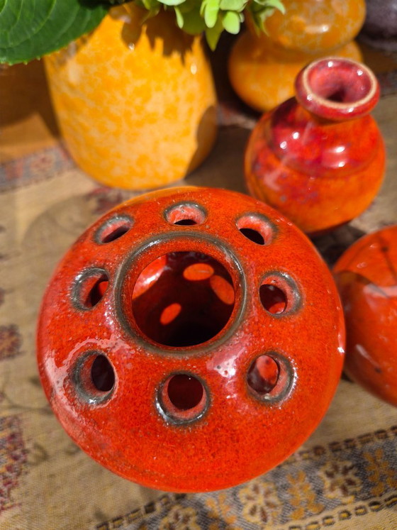 Original Ravelli Mushroom Vase Flower Arranger (Model 158) – 60s/70s Space Age – Ceramic (photo 5 of 6)