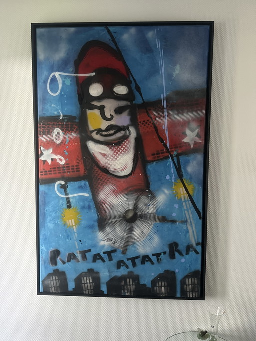 Originalgemälde von Herman Brood mit Zertifikat – schilderijen tekeningen, Other, Canvas