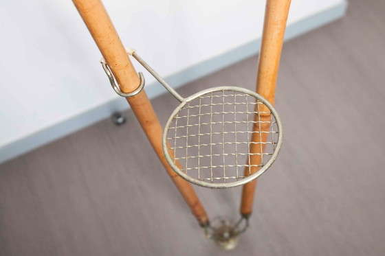 Image 1 of Atypical bamboo and brass indoor revolving plant door, Suise 1960