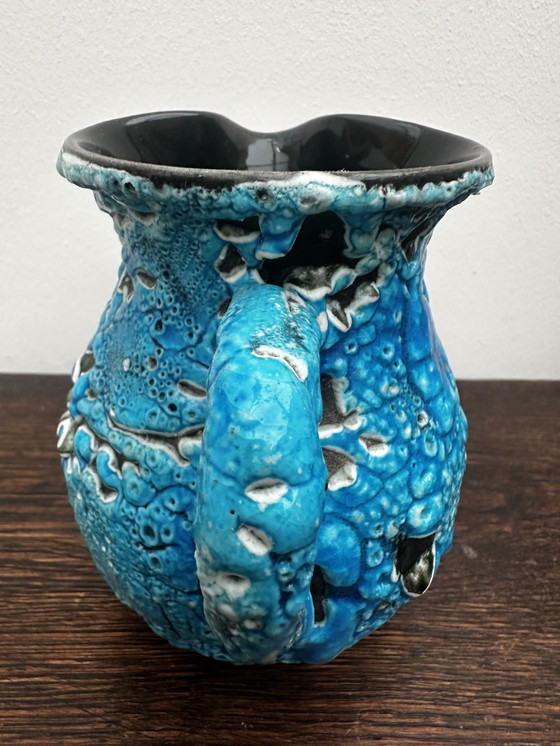 Image 1 of Brocca decorativa vintage Fat Lava Blue