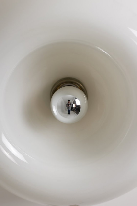 Image 1 of Castiglioni. Pair of opaline glass wall sconces. 20th century.