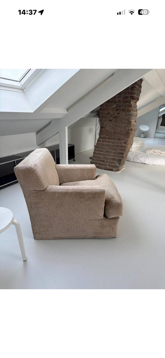 Image 1 of Beige Meridiani fauteuils 2 stuks