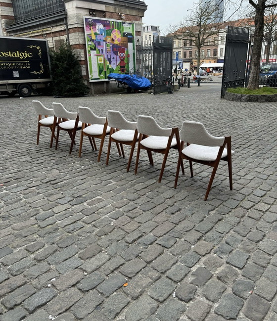 Image 1 of 6 "Compass" Chairs, By Kai Kristiansen, Denmark, 1960's