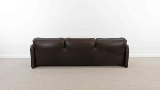 Image 1 of Cassina Maralunga 3-Sitzer-Sofa aus Leder von Vico Magistretti