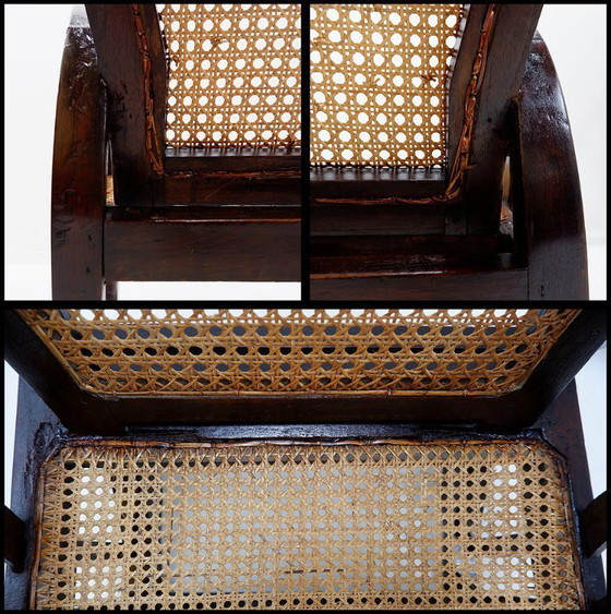 Image 1 of Art Deco armchairs in wood, with caned seat and back, circa 1930