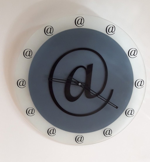 @ Bijenkorf @ glass @ wall clock @ 1992 @