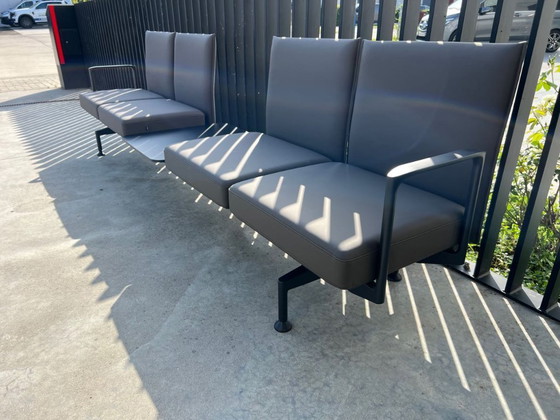 Image 1 of Vitra soft wait lederen bank 