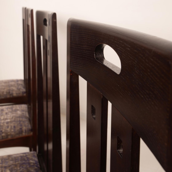 Charles Rennie Mackintosh Glasgow Style Ingram Low Chairs aus Eschenholz für Cassina – Esszimmerstühle, Wood (photo 14 of 20)