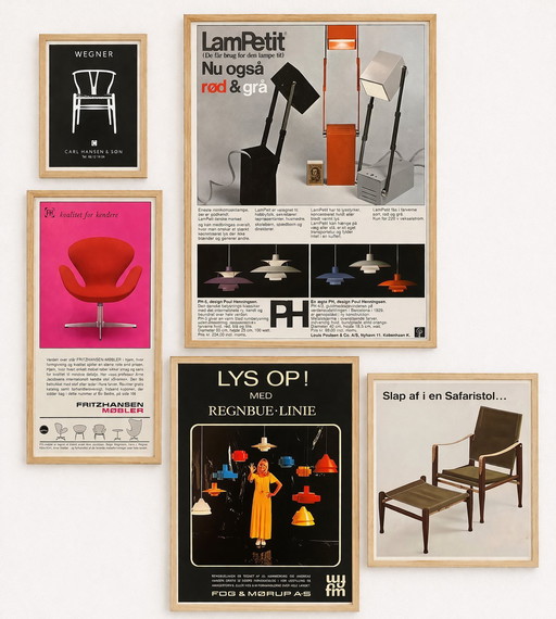 Materiale pubblicitario dal design vintage anni '60 e '70