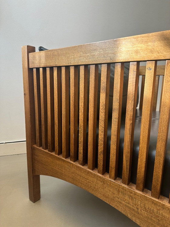 Image 1 of Vintage Bijenkorf 1990s leather cube chairs 