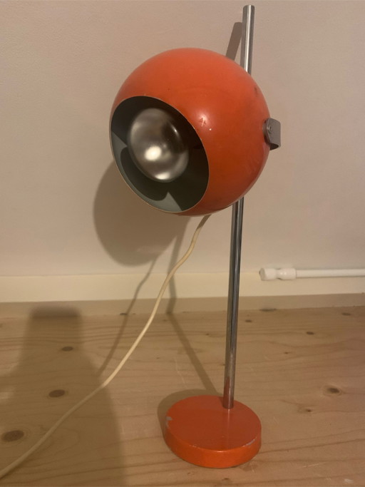 Oranje vintage bureau lamp