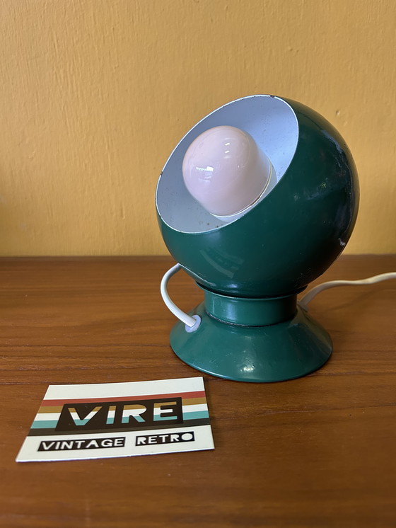 Image 1 of Vintage jaren 70 groene bol lamp, Abo Randers Denmark