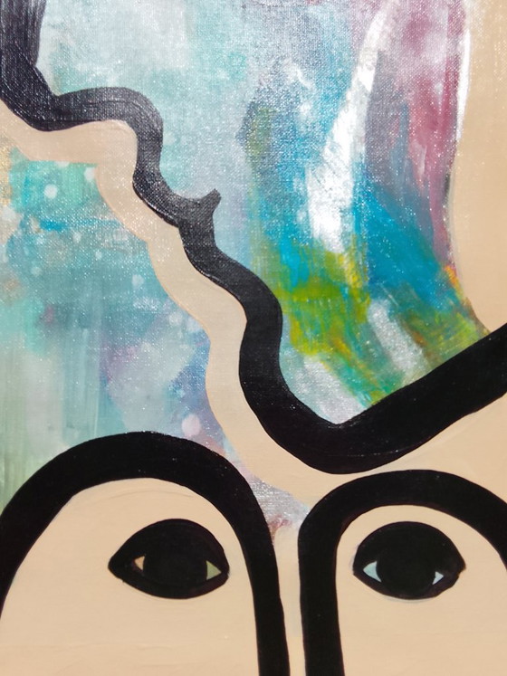 Image 1 of Acrylic painting "hue-man"
