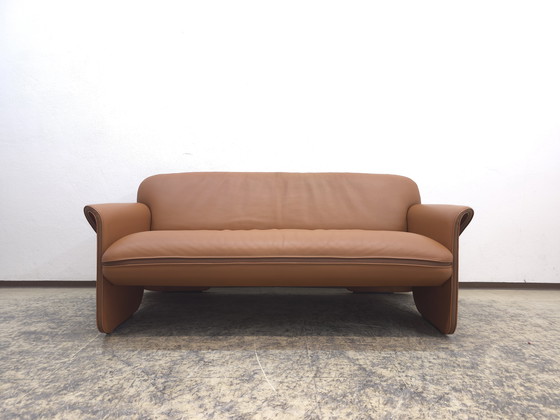 Image 1 of De Sede ds 125 Gerd Lange canapé design, canapé en cuir, canapé, desede trois places, cognac