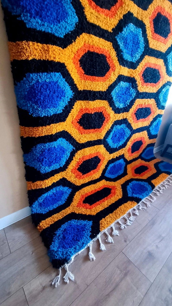 Image 1 of Unique Moroccan wool carpet - 2 x 3 meters - retro / space age style
