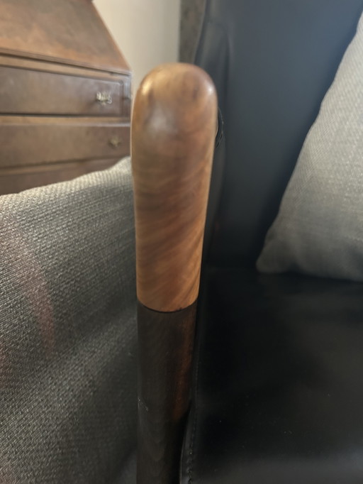 Giorgetti progetti Wing fauteuil leer 