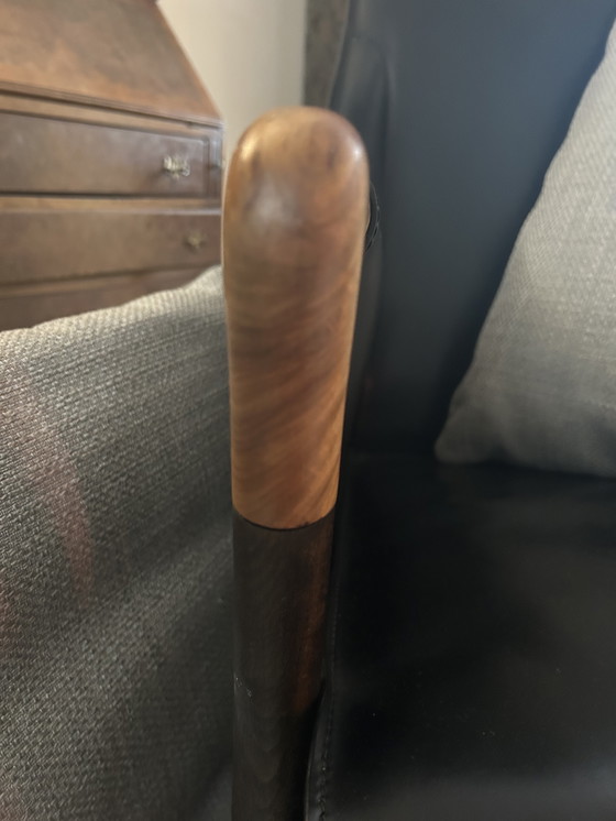 Image 1 of Giorgetti progetti Wing fauteuil leer 