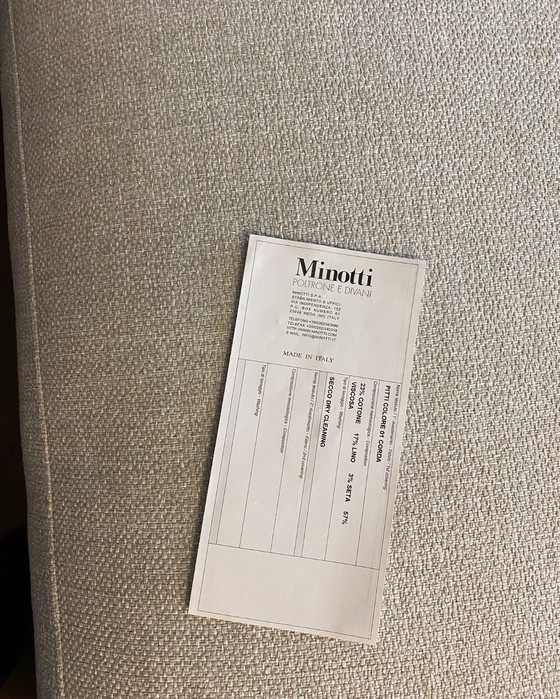 Image 1 of Minotti Hamilton sofa 104x235cm stof G Pitti Corda LP € 8.130,/