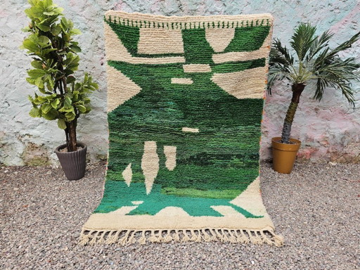 Marokkanischer Teppich aus Naturleinen, 200 x 150 cm