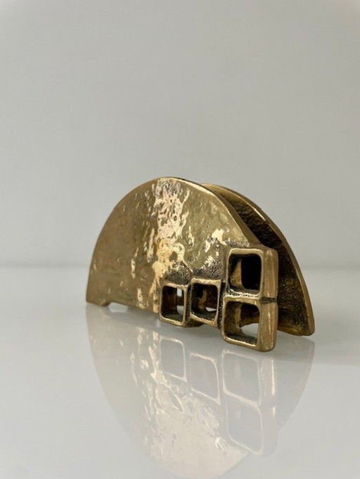 Brutalist messing servethouder van Heinz Goll jaren 60