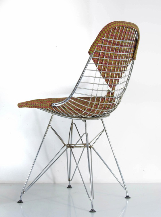 Eames DKR-2, Alexander Girard Drahtstuhl – Beistellstühle, Chrom, Mid Century Modern (photo 6 of 8)