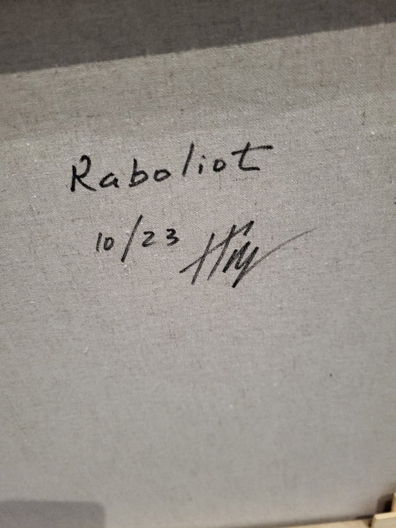 Image 1 of Raboliot Peinture Abstraite Signée "Henri Mahé"