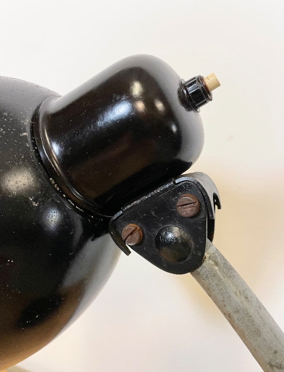 Image 1 of Schwarze Industrietischlampe, 1950er Jahre