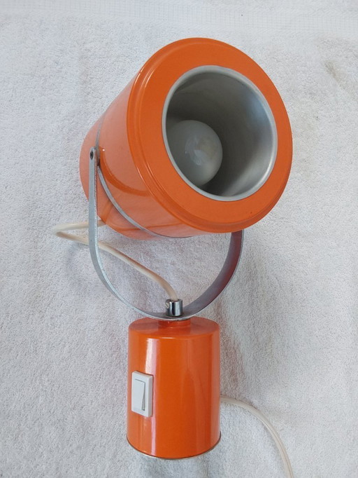 Orange Rotatable Table Lamp Sixties Edition