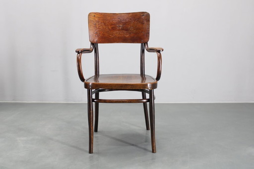 1940s Thonet Beech Chair no. 57, Czechoslovakia