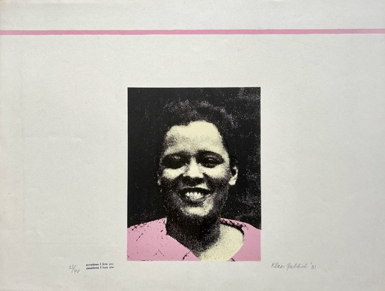 Image 1 of Sérigraphie Klaas Gubbels - Icône du Jazz Billie Holiday