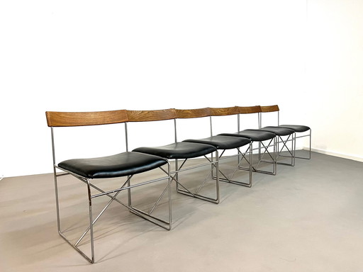 Rare set of dining chairs by Alfred Hendrickx for Belform 1960s