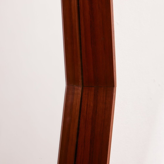 Image 1 of MK11168 Miroir hexagonal encadré en teck