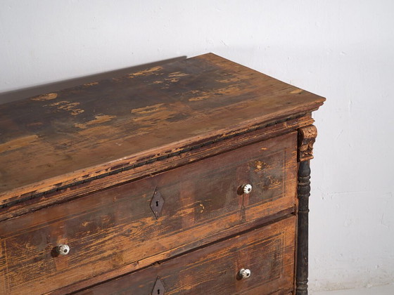 Antique chest of drawers with porcelain handles (c.1920) #77 (photo 11 of 40)