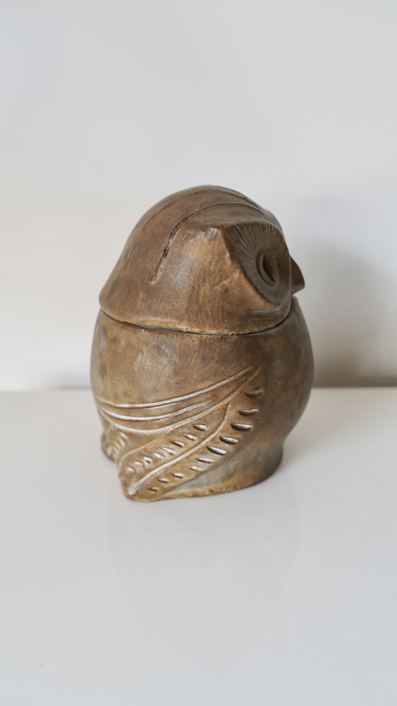 Image 1 of Sculpture de hibou en céramique - Signée Agnès Escala - France, années 1960