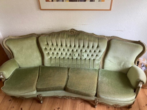 Divano barocco a 4 posti – banken, Velvet, Wood (photo 2 of 5)