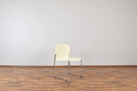 Image 1 of Sm400K Chaise balançoire blanche par Gerd Lange pour Drabert, ensemble de 4, 1980S