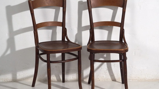 Antique Thonet-Mundus chairs (c.1920). Set of 2 pieces #2 – Dining chairs (photo 3 of 40)
