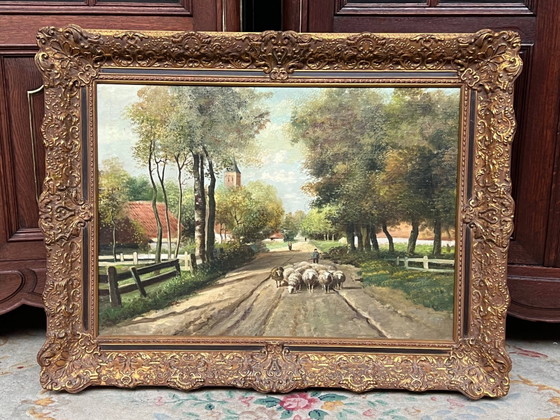 Landscape "Where time passes slowly." Oil on wood panel. – Paintings & Drawings (photo 9 of 9)
