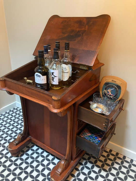 Antique Davenport Desk — Victorian Style, Drop-front Desk – Wood (photo 8 of 8)