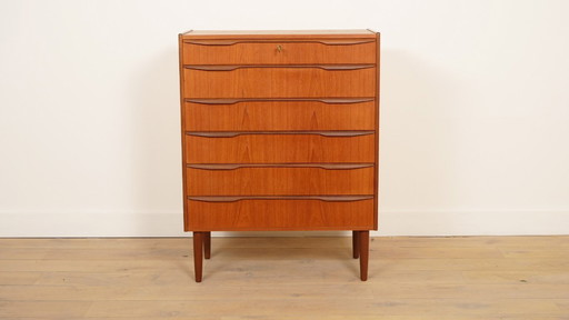 Commode vintage danoise | Teck | 6 tiroirs | 103 cm